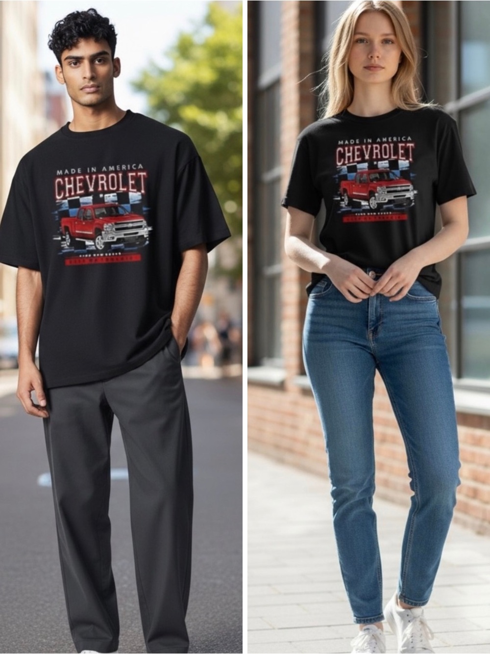NWT Unisex Chevrolet Truck Graphic Big And Tall Black  T Shirt 4XL